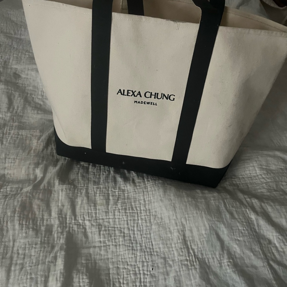 Alexa Chung Madewell Black and Cream Tote Bag